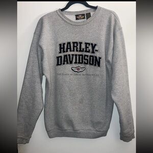 Vintage Harley Davidson Gray Sweater Size Large 1903/2023 MADE IN THE USA